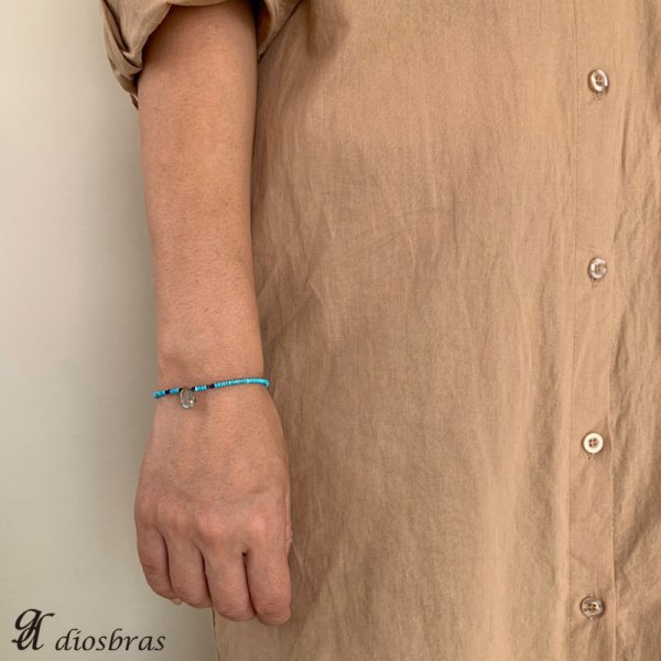画像3: ターコイズ 雫型 ラブラドライト ブリリアンカット ブレスレット ビーズ ラピスラズリ ブレス メンズ ネイティブ シルバー925 数珠 パワーストーン (3)