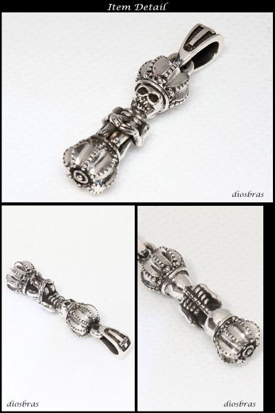 画像2: 全身 スカル ペンダント トップ 体育座り スカル 骸骨 ゴシック シルバー925ペンダント/ペンダント トップ シルバー 925/ネックレス/ ネックレス メンズ レディース【送料無料】 (2)