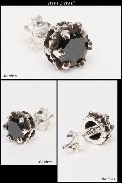 画像2: ピアス　クロス ジルコニア　十字架　シルバー９２５　ピアス メンズ レディース ピアス イヤリング アクセサリーシルバー９２５　片方ピアス メンズ レディース メール便無料 (2)