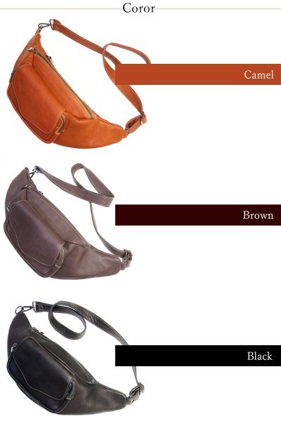 画像2: ボディバッグ 本革 ワンショルダーバッグ 革 メンズ ハンドメイド レザー | ボディーバッグ レザーバッグ ショルダーバッグ 牛革 ショルダーバック ショルダー ギフト　誕生日プレゼント バッグ ボディバック 大容量 ペットボトル ワンショルダー シュリンクレザー　牛革 (2)