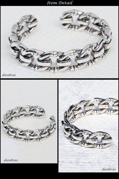 画像3: シルバーリング リング  チェーン　リング　マリーンチェーン　マリン　マリーナ　フリーサイズ【シルバーアクセサリー】 シルバーアクセサリー メンズ シルバー925 リング 指輪 シルバー925 フリーサイズ【メール便なら全国送料無料】 (3)