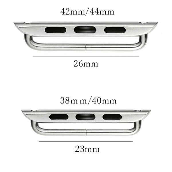 画像2: 【 Apple Watch バンド ピンタイプ 】アダプター バンド アップルウォッチ 交換金具AppleWatch Series 6 / se / 5 / 4 / 3 / 2 / 1 対応 ( 38mm 40mm 42mm 44mm ) に対応 取り付け工具付き ジョイント 交換 接続 (2)