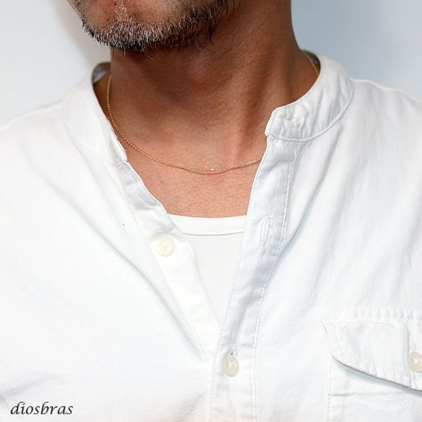 画像5: k18 18金 オメガチェーン 0.8mm幅 アズキチェーン 小豆 形状記憶ワイヤ―  変形 ボールチェーン カットボールチェーン 4面カットアズキチェーン チェーン ゴールド  18金 メンズ レディース  ネックレス  4面ダイヤモンドカット 形状記憶ワイヤ― (5)