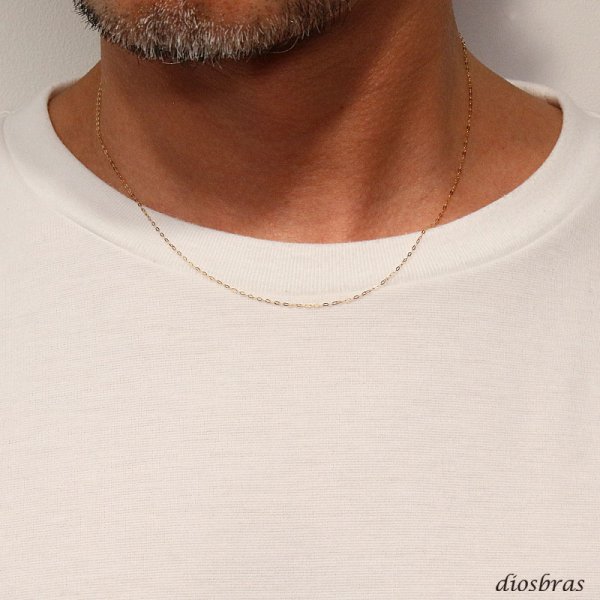 画像6: k18 18金 小豆チェーン 1mm幅 長あずきチェーン アズキチェーン ゴールド  18金 メンズ レディース 18金  ネックレス 45cm 50cm (6)