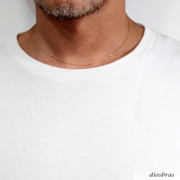 画像6: k18 18金 スクリューチェーン 1.2mm幅 キヘイ あずきチェーン アズキチェーン ゴールド  18金 メンズ レディース 18金  ネックレス  18k 40cm 37cm 日本製 (6)