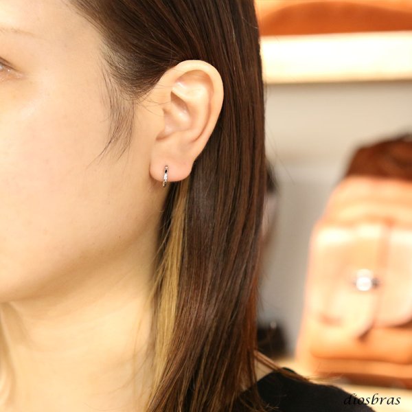 画像6: フープピアスシルバー925 18Kポスト 18金 リング ピアス メンズ レディース 激安ピアス イヤリング アクセサリー【フープ】本物シルバー925◇片方ピアス メンズ レディース 鏡面 ミラー 10mm (6)