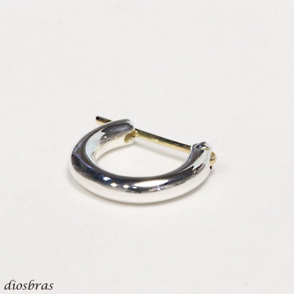 画像5: フープピアスシルバー925 18Kポスト 18金 リング ピアス メンズ レディース 激安ピアス イヤリング アクセサリー【フープ】本物シルバー925◇片方ピアス メンズ レディース 鏡面 ミラー 10mm (5)