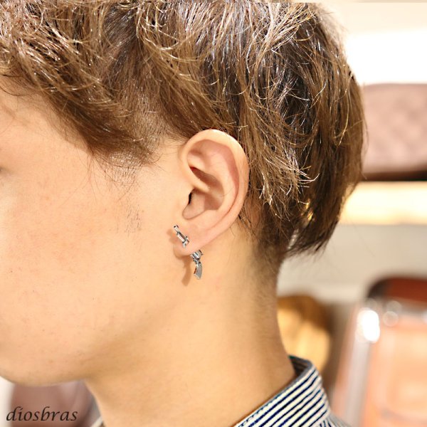 画像3: ピアス 拳銃 ピストル ガン ピアス ミニチュア ピアス  シルバーアクセサリー シルバーピアス シルバー925 ピアス  片方 /ピアス片耳・片方販売ピアス メンズ レディース (3)