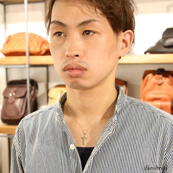 画像2: クロス  キリスト クリスチャン マリア k18 シンプル ゴールド ペンダント 18k メンズ レディース クロスペンダント 18金 チャーム クロス  十字架 小豆チェーン 長あずき チェーン トップ アズキチェーン ネックレス (2)