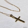 画像11: クロス 　キリスト　クリスチャン　マリア k18 シンプル ゴールド ペンダント 18k メンズ レディース クロスペンダント 18金 チャーム クロス  十字架 小豆チェーン　長あずき　チェーン トップ アズキチェーン　ネックレス (11)