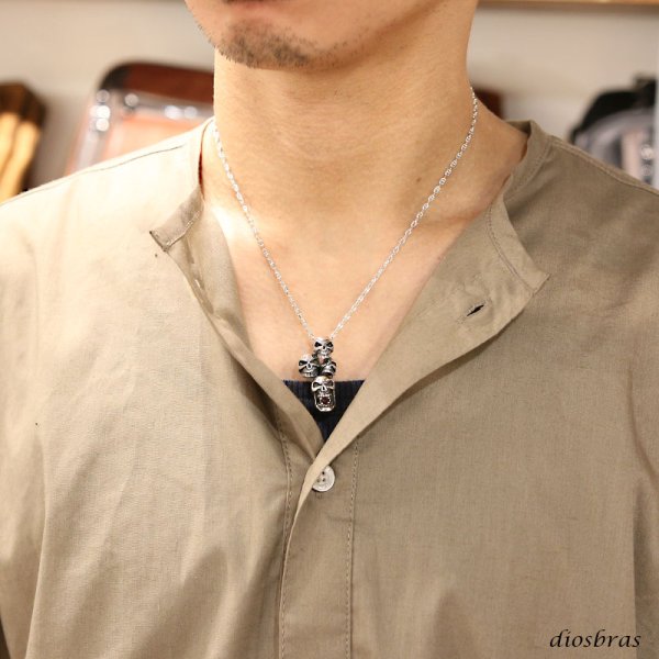 画像5: スカル ペンダント トップ スカル 4頭 レッドジルコニア ハンド 骸骨  ブラック 十字架 ゴシック シルバー925ペンダント/ペンダント トップ シルバー 925/ネックレス/ ネックレス メンズ レディース≪送料無料!!≫ (5)