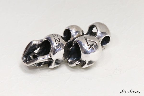 画像3: スカル ペンダント トップ スカル 4頭 レッドジルコニア ハンド 骸骨  ブラック 十字架 ゴシック シルバー925ペンダント/ペンダント トップ シルバー 925/ネックレス/ ネックレス メンズ レディース≪送料無料!!≫ (3)