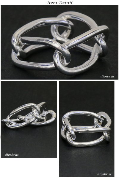 画像3: シルバー リング チェーン  リング シルバーアクセサリー メンズ シルバーリング 指輪 シルバー925 メンズアクセサリー 【メール便なら全国送料無料】 (3)