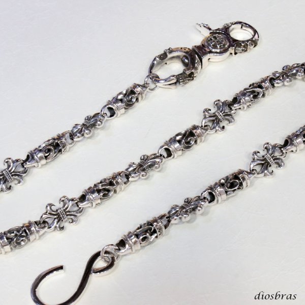 画像5: シルバーウォレットチェーン シルバー925 アラベスク 百合 ユリの紋章 リリー ダガー ドージェ シルバーアクセサリー メンズ ウォレットチェーン シルバー925 メンズアクセサリー アラベスク プレゼントに人気 送料無料【diosbras-ディオブラス-】 (5)