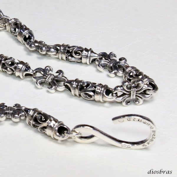 画像4: シルバーウォレットチェーン シルバー925 アラベスク 百合 ユリの紋章 リリー ダガー ドージェ シルバーアクセサリー メンズ ウォレットチェーン シルバー925 メンズアクセサリー アラベスク プレゼントに人気 送料無料【diosbras-ディオブラス-】 (4)