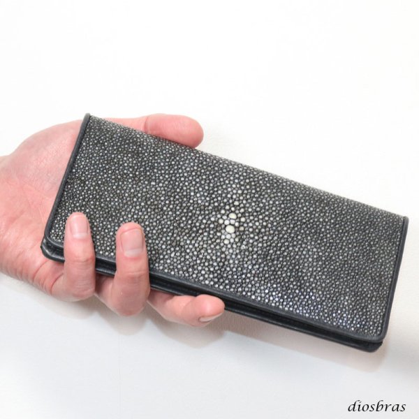 画像7: 財布 スティングレイ ガルーシャ 二つ折り長 財布 極薄 スティングレー エイ革 ラウンドファスナー メンズ レディース 本革 エイ革 大人気 ウォレット ガルーシャ ラウンド ジッパー ZIPPER ヌメ革 レザーウォレット ロングウォレット バイカー 長財布 牛革 紳士 婦人EBA-エバ- (7)