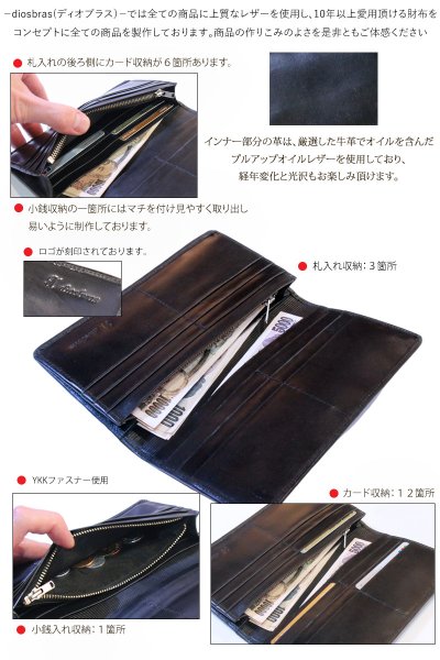 画像14: 財布 スティングレイ ガルーシャ 二つ折り長 財布 極薄 スティングレー エイ革 ラウンドファスナー メンズ レディース 本革 エイ革 大人気 ウォレット ガルーシャ ラウンド ジッパー ZIPPER ヌメ革 レザーウォレット ロングウォレット バイカー 長財布 牛革 紳士 婦人EBA-エバ- (14)