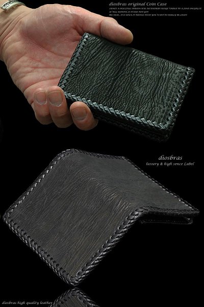 画像3: カード入れ 名刺入れ 定期入れ　パスケース メンズ レディース パス入れ 免許証入れ 本革 シャーク スキン サメ革　鮫革 カードケース 名刺入れ ポイントカード クレジットカード 収納 牛革 紳士　婦人　メンズ　レディース メール便 ネコポス送料無料 (3)