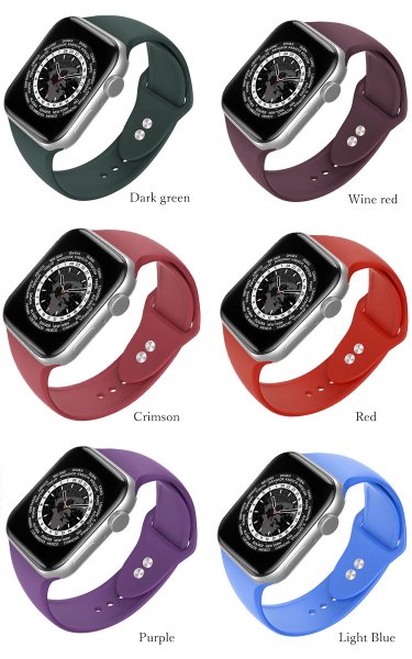 画像3: アップルウォッチ バンド シリコン スポーツ ラバーバンド apple watch バンド アップルウォッチバンド 38mm 42mm 41mm 40mm 44mm 45mm アップルウォッチ7 アップルウォッチ6 アップルウォッチSE おしゃれ かわいい レディース apple watch バンド レディース くすみカラー (3)