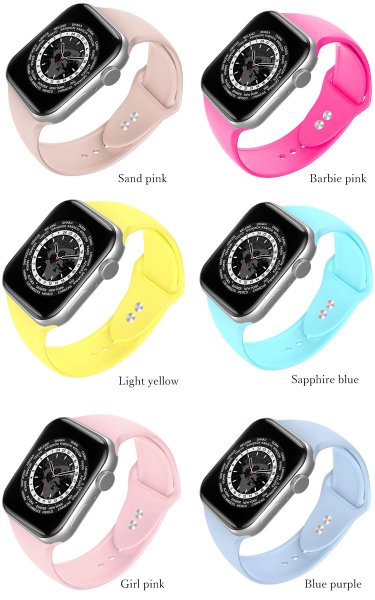 画像4: アップルウォッチ バンド シリコン スポーツ ラバーバンド apple watch バンド アップルウォッチバンド 38mm 42mm 41mm 40mm 44mm 45mm アップルウォッチ7 アップルウォッチ6 アップルウォッチSE おしゃれ かわいい レディース apple watch バンド レディース くすみカラー (4)