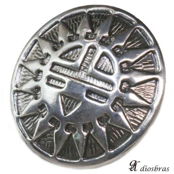 画像2: コンチョ コンチョ ネイティブ コイン ホピ サンフェイス インディアンジュエリー  アラベスク インディアン  L  コンチョシルバー925コンチョ ナバホ 財布 ウォレット メンズ  ネジ式  メール便送料無料 (2)