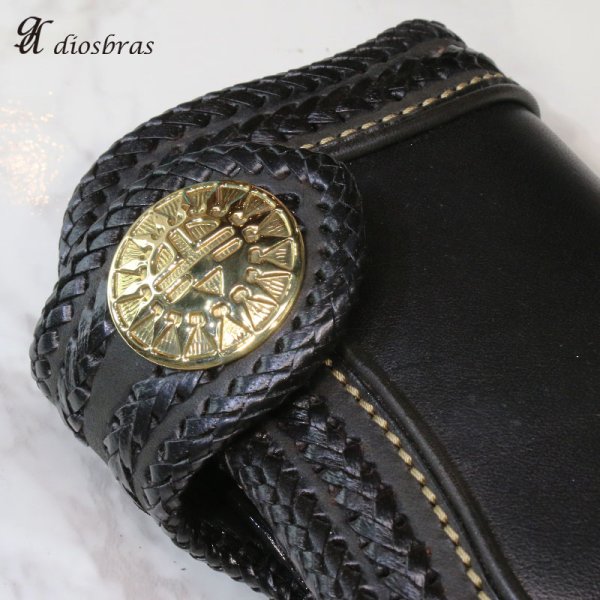 画像3: コンチョ コンチョ ネイティブ コイン ホピ サンフェイス インディアンジュエリー  アラベスク インディアン  L  コンチョシルバー925コンチョ ナバホ 財布 ウォレット メンズ  ネジ式  メール便送料無料 (3)