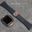 画像3: apple watch アップルウォッチ ステンレス ケース  バンド ラバー 高級ベルト ケースバンド メンズ ベルト ステンレス 45mm 一体型 おしゃれ 腕時計　レザーストラップ (3)