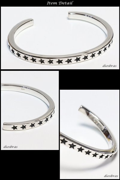 画像2: シルバーバングル 星 スター 矢じり 矢 アロー デザイン フェザー シルバーアクセサリー インディアンジュエリー シルバーアクセサリー メンズ シルバーバングル ブレスレット シルバー925 メンズアクセサリー ネイティブアメリカン 人気  バングル (2)