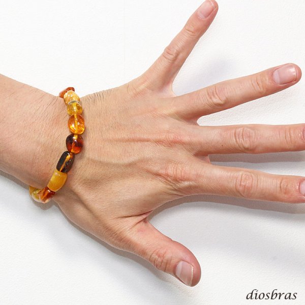 画像4: 一点物 アンバー 琥珀 超希少平玉  ナチュラル スターシェイプカット カット ブレスレット 数珠  パワーストーン  お数珠  念珠  天然石ブレス   風水グッズ   開運アイテム  お守り (4)