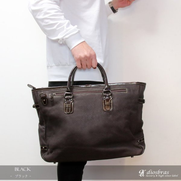 画像5: 革 トートバッグ ビジネスバッグ レザー 牛革 トートバッグ メンズ ショルダーバック 本革 ブリーフケース バッグ 本革 鞄 男性 ギフト 旅行 通勤 小銭入れ A4ファイル A4サイズ 軽量 軽い 大容量 レディース 最高級カーフスキン プレゼントに大人気PUレザーにはない質感 (5)