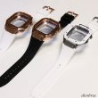 画像2: apple watch アップルウォッチ  バンド 合金製　ステンレス ケース　カバー 一体型 バンド ラバー 高級ベルト ケースバンド メンズ ベルト ステンレス 44mm 45mm 一体型 おしゃれ 腕時計 プレゼント クロコダイル レザーストラップ  Series4/5/6/7/8/SE (2)