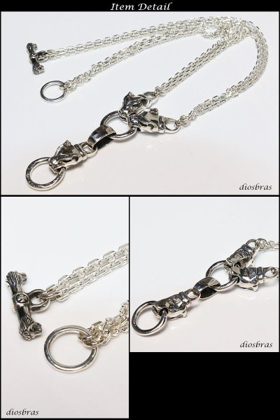 画像3: ライオン ヘッド  ネックレス リング シルバー925 ペンダント トップ シルバー 925 ネックレス  ネックレス 獅子 頭環  メンズ レディース (3)