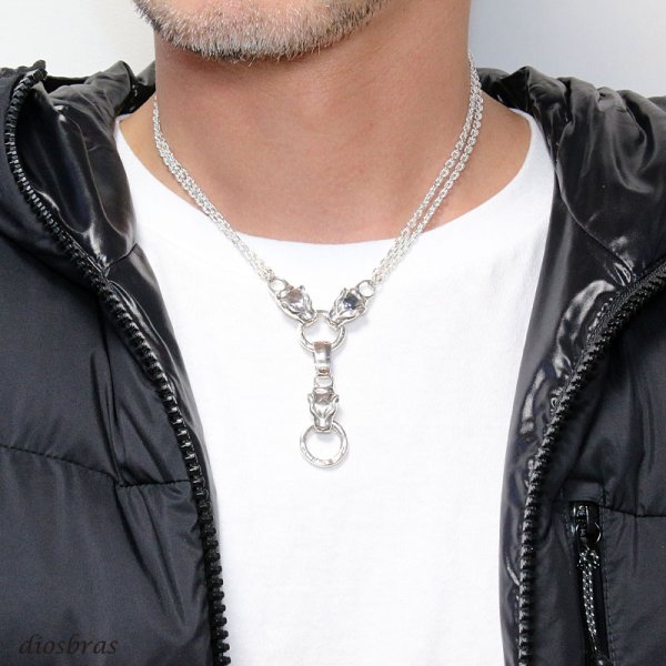 画像4: ライオン ヘッド  ネックレス リング シルバー925 ペンダント トップ シルバー 925 ネックレス  ネックレス 獅子 頭環  メンズ レディース (4)