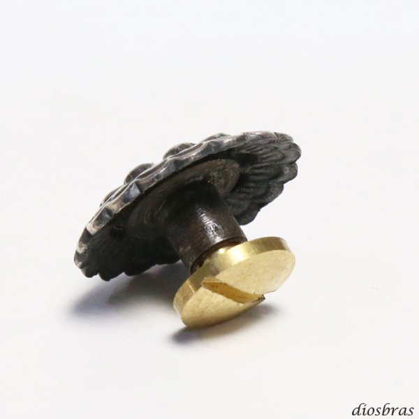 画像2: コンチョ フラワー コンチョ シルバー925 コンチョ  ネジ式 レザー ボタン 付け替え メンズ レディース diosbras-ディオブラス-  メール便送料無料 (2)