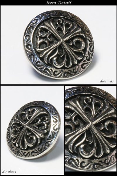 画像3: コンチョ コンチョ クロス 十字架 アラベスク コイン  アラベスク インディアン シルバープラス  L  コンチョシルバー925コンチョ ナバホ 財布 ウォレット メンズ  ネジ式  メール便送料無料 (3)