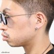 画像2: 【メンズピアス】【シルバーアクセサリー】【シルバーピアス】ハート フェザー　アラベスク　ブラック　ジルコニア　●２個セット（両耳）■シャープでキレイめハードな横顔に！【レディース メンズ｜アクセサリー｜ピアス｜クロス・十字架｜フレア・ 】 (2)