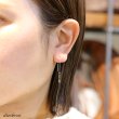 画像2: K10 アメリカンピアス　チェーン 10金 10k ゴールド製 月　星　ムーン　スター イエローゴールド ゴールド リングピアス ユニセックス メンズ レディース 2個セット (2)