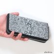 画像2: 財布 ラウンドファスナー スティングレイ メンズ レディース 本革 スティングレー スター エイ革 梅花皮 かいらぎ イバラエイ ウォレット ガルーシャ ラウンド ジッパー スタースティングレー レザーウォレット ロングウォレット バイカー 長財布 牛革 ハンドメイド ネイビーブルー (2)