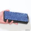 画像2: 財布 ラウンドファスナー スティングレイ メンズ レディース 本革 スティングレー スター エイ革 梅花皮 かいらぎ イバラエイ ウォレット ガルーシャ ラウンド ジッパー スタースティングレー レザーウォレット ロングウォレット バイカー 長財布 牛革 ハンドメイド ネイビーブルー (2)