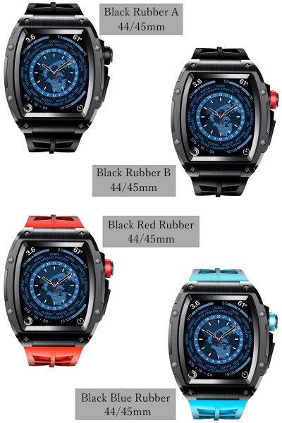 画像3: apple watch アップルウォッチ  バンド ステンレス ケース カバー 一体型 バンド ラバー 高級ベルト ケースバンド メンズ ベルト ステンレス 44mm  45mm 一体型 おしゃれ 腕時計  クロコダイル レザーストラップ  Series4/5/6/7/8/SE (3)