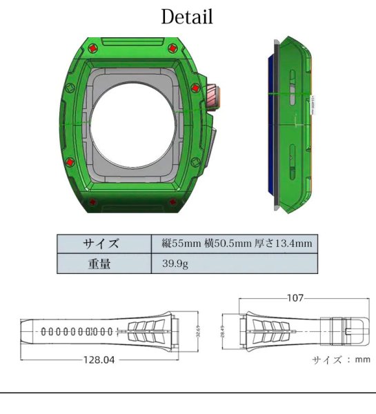 画像6: apple watch アップルウォッチ  バンド ステンレス ケース カバー 一体型 バンド ラバー 高級ベルト ケースバンド メンズ ベルト ステンレス 44mm  45mm 一体型 おしゃれ 腕時計  クロコダイル レザーストラップ  Series4/5/6/7/8/SE (6)