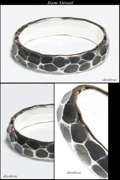 画像2: シルバーリング たたき 叩き 鏡面リング  シルバーアクセサリー  プレーン シンプル シルバーアクセサリー メンズ シルバーリング 指輪 シルバー925 メンズアクセサリー 大きいサイズ  メール便なら全国送料無料 (2)