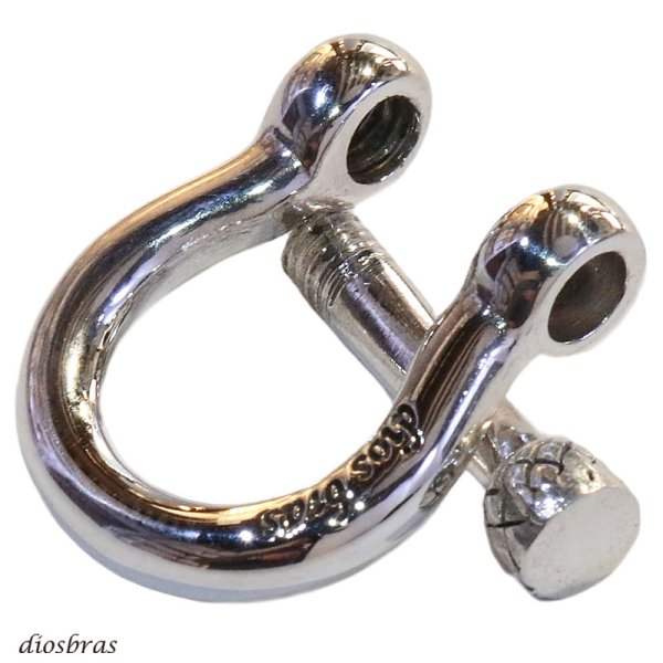 画像5: シルバー 925 製 シャックル パーツ 馬蹄型 カラビナ キーリング シルバー 925 キーホルダー 馬蹄カン ネジ式 ウォレットチェーン 接続  レザークラフト ハンドクラフト 革紐細工 手作り キーホルダー DIY 金具 ブラスパーツ 手芸 カラビナ シャックルパーツ (5)