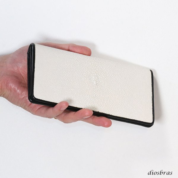 画像4: 財布 スティングレイ ガルーシャ 二つ折り長 財布 極薄 スティングレー エイ革 ラウンドファスナー メンズ レディース 本革 エイ革 大人気 ウォレット ガルーシャ ラウンド ジッパー ZIPPER ヌメ革 レザーウォレット ロングウォレット バイカー 長財布 牛革 紳士 婦人EBA-エバ- (4)