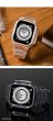 画像5: アップルウォッチ ステンレス ケース  バンド ラバー 高級ベルト ケースバンド apple watch  フロスト メンズ ベルト ステンレス 44mm 一体型 おしゃれ クロコダイル　腕時計　レザーストラップ (5)