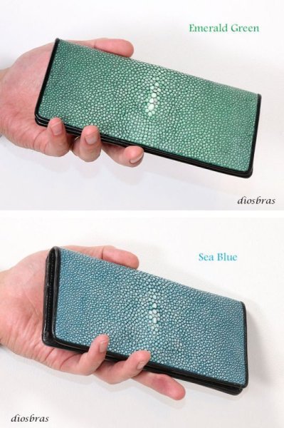 画像16: 財布 スティングレイ ガルーシャ 二つ折り長 財布 極薄 スティングレー エイ革 ラウンドファスナー メンズ レディース 本革 エイ革 大人気 ウォレット ガルーシャ ラウンド ジッパー ZIPPER ヌメ革 レザーウォレット ロングウォレット バイカー 長財布 牛革 紳士 婦人EBA-エバ- (16)