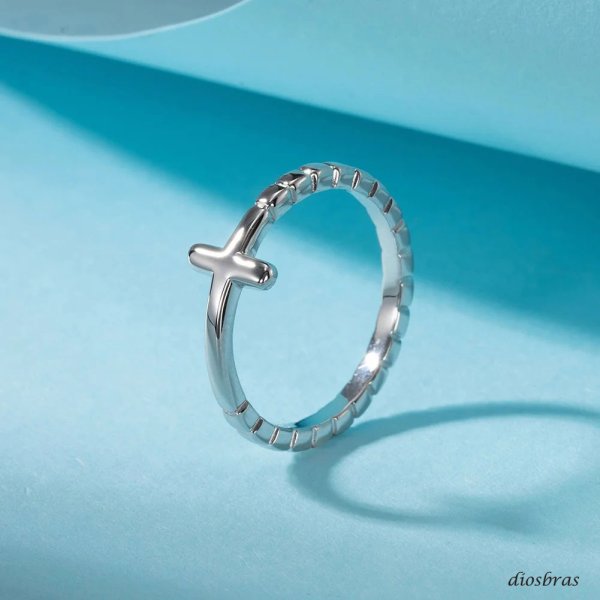 画像3: シルバー925 シルバーリング  メンズ クロス 十字架 シンプルクロス  スターリングシルバー ゴシック 指輪 ring silver925 銀 シルバーアクセサリー 男性 女性 レディース シンプル ピンキー【メール便なら全国送料無料】 (3)