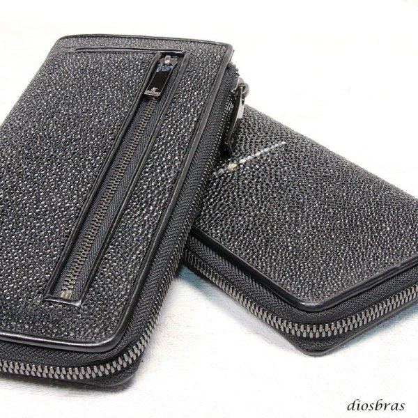 画像10: 財布 スティングレイ ガルーシャ 財布 スティングレー エイ革 ラウンドファスナー メンズ レディース 本革 スティングレー ラウンド ジッパー 財布 ヌメ革 レザーウォレット ロングウォレット  長財布 牛革 紳士 婦人  スティングレイ (10)