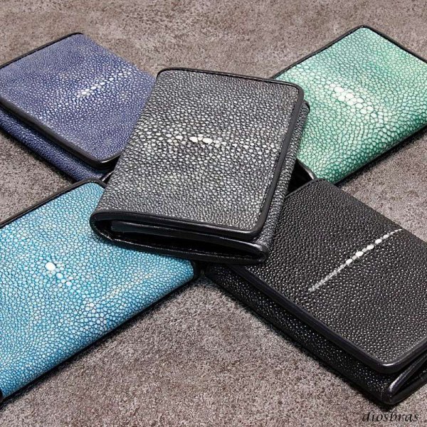 画像5: カード入れ　名刺入れ　定期入れ　パスケース メンズ レディース パス入れ　免許証入れ　紳士　婦人　メンズ　レディース 本革　ガルーシャ　スティングレイ　エイ革 カードケース　名刺入れ　ポイントカード　クレジットカード 収納　牛革 スティングレー　GARE-ガレ- (5)