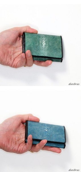 画像12: カード入れ　名刺入れ　定期入れ　パスケース メンズ レディース パス入れ　免許証入れ　紳士　婦人　メンズ　レディース 本革　ガルーシャ　スティングレイ　エイ革 カードケース　名刺入れ　ポイントカード　クレジットカード 収納　牛革 スティングレー　GARE-ガレ- (12)